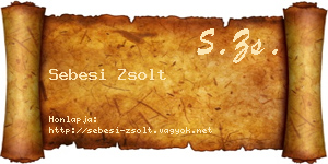Sebesi Zsolt névjegykártya